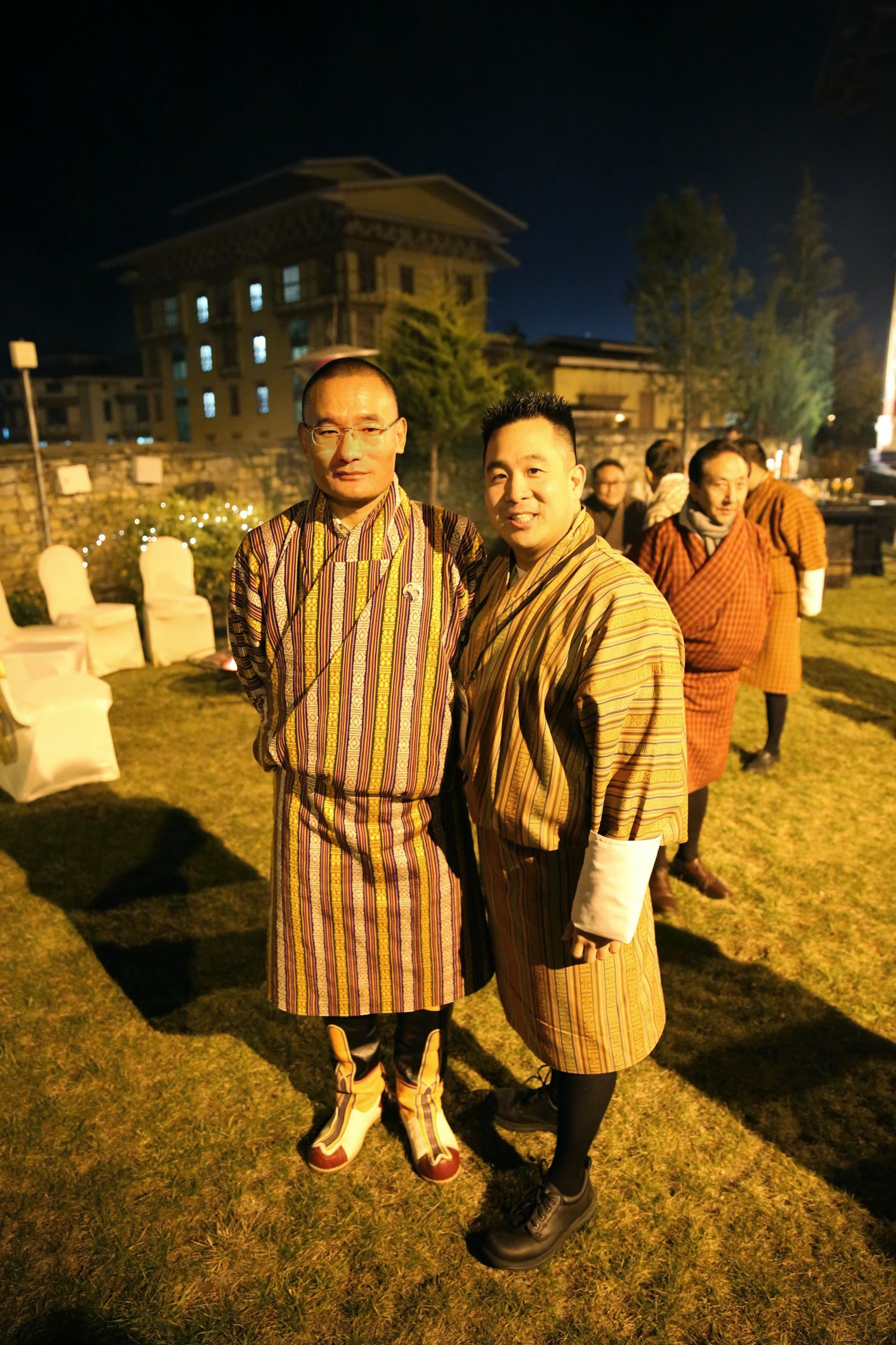 Tejune Kang in Bhutan, traditional gho