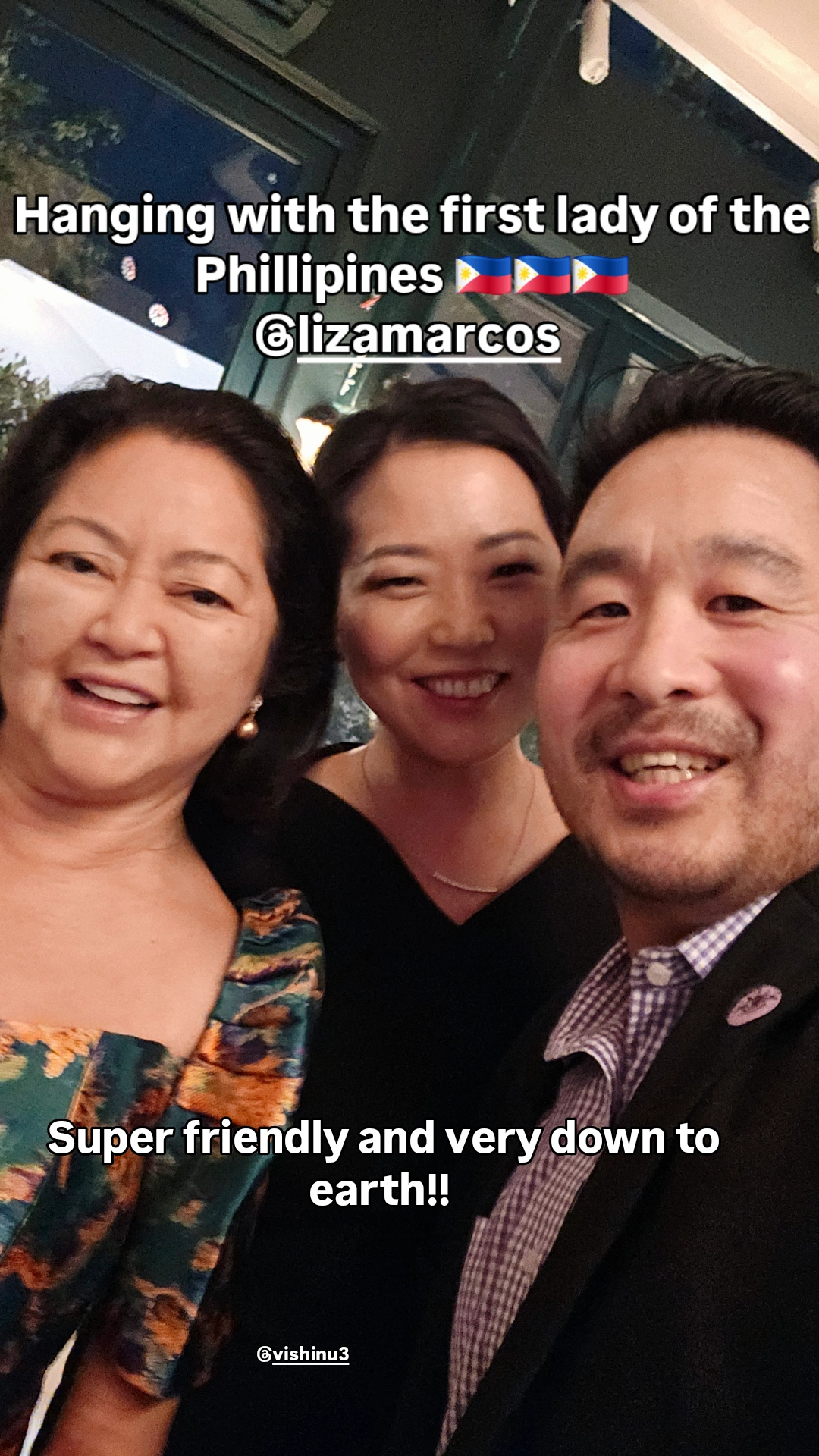 Tejune Kang with Liza Araneta-Marcos, First Lady of the Philippines