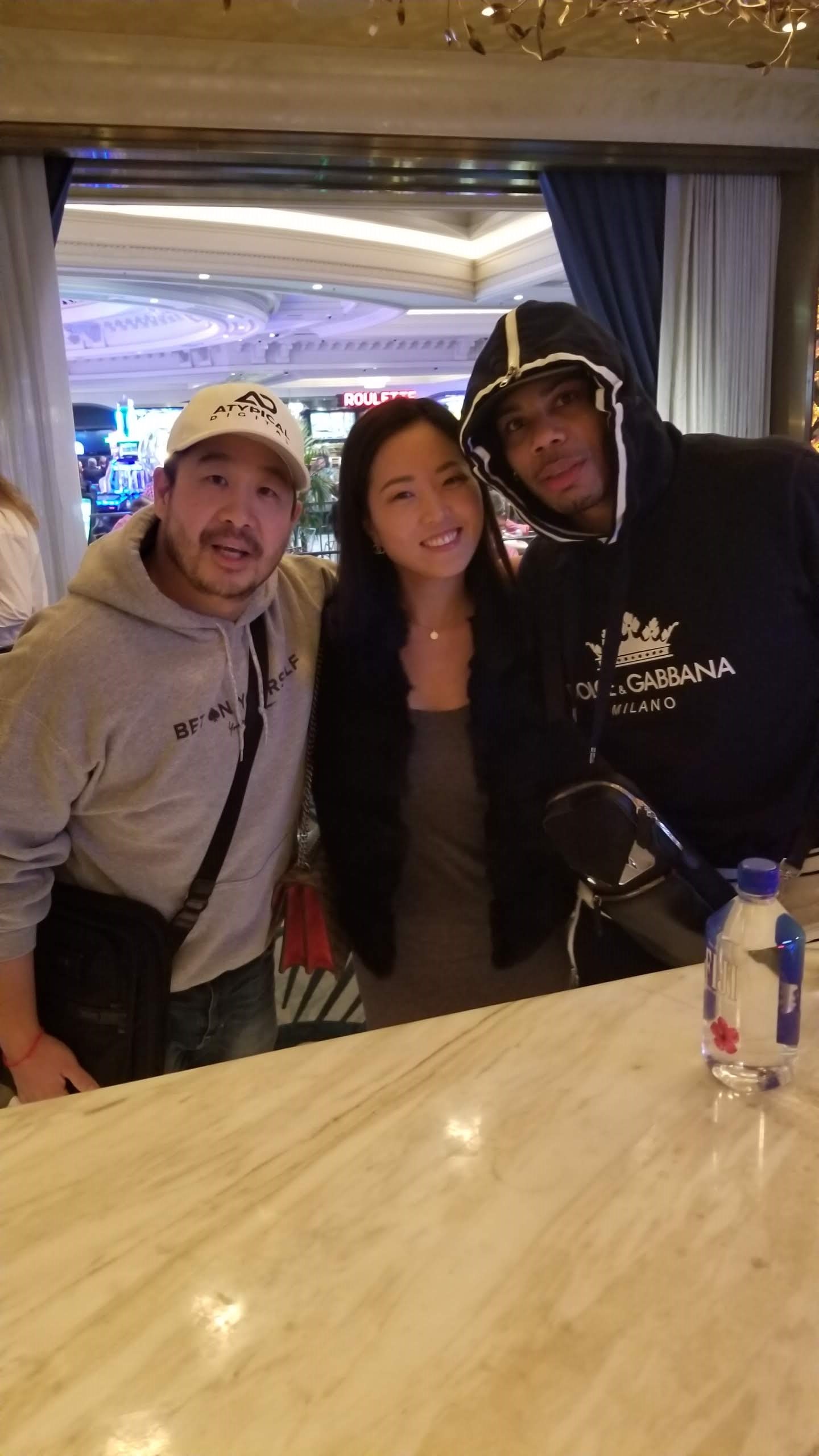 Tejune Kang with the rapper Nelly in Las Vegas